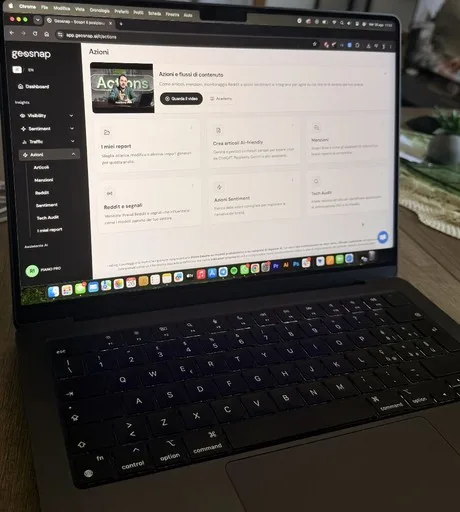 Geosnap aperto sul computer di Fabio Salvatore